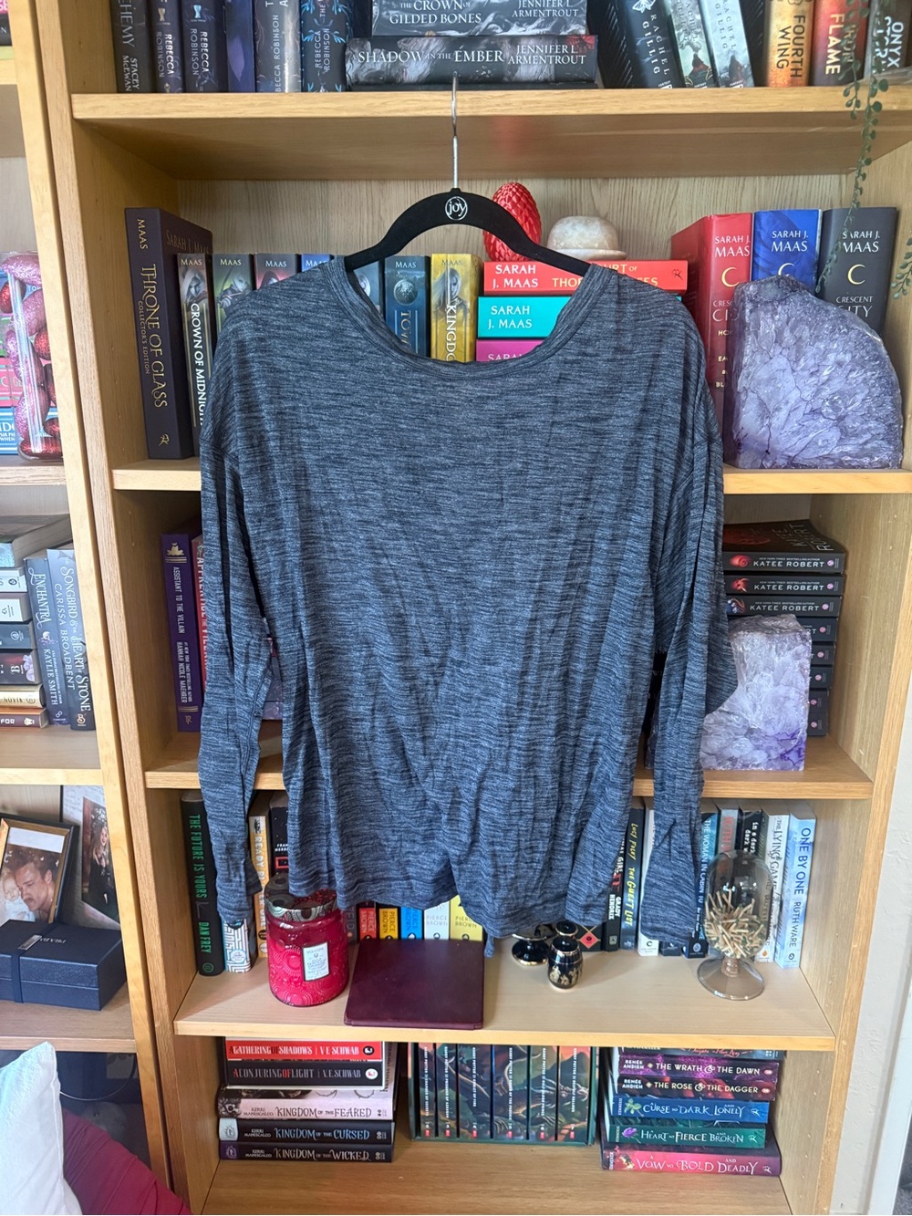 lululemon athletica Heathered Dark Gray Long Sleeve Top